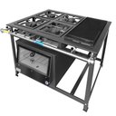 Ver imagem 1 de Fogão Industrial 4 Bocas Simples a Gás Alta Pressão Mr Fogões com Chapa e Forno P7