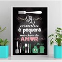Ver imagem 1 de Quadro Decorativo Cozinha Pequena 45x34cm:Madeira branca