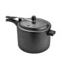 Panela de Pressão 7 Litros Aluminio Preto Craquelado Real - 3