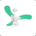 Ver imagem 4 de Ventilador Teto Super Baby Colors 3 Pás Mdf Branco/verde 220v Venti-delta