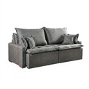 Ver imagem 3 de Sofá com Chaise Orfeu 3 Lugares Retrátil e Sofá Cama 180cm Cinza