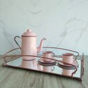 Ver imagem 4 de Bandeja Decorativa Espelhada Retangular Grande 45cm Rose Gold Duler