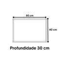 Ver imagem 2 de Nicho Decorativo Retangular 60x40x30 Mdf Plancasa:branco
