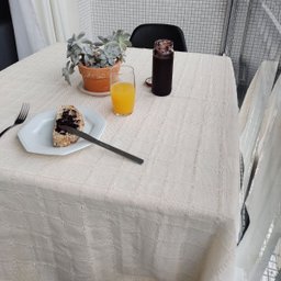 Toalha de Mesa Algodão Cru Luxo Retangular 1,50 X 3,00 - 6