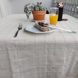 Toalha de Mesa Algodão Cru Luxo Retangular 1,50 X 3,00 - 5