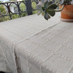 Toalha de Mesa Algodão Cru Luxo Retangular 1,50 X 3,00 - 1