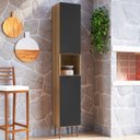 Ver imagem 2 de Armário Paneleiro 2 Portas 1 Nicho 35cm Veneza Modulada