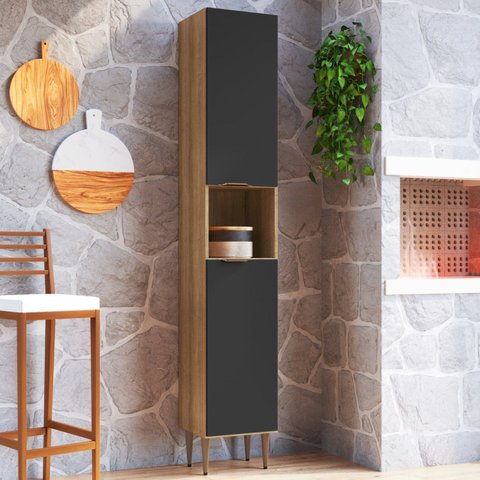 Armário Paneleiro 2 Portas 1 Nicho 35cm Veneza Modulada