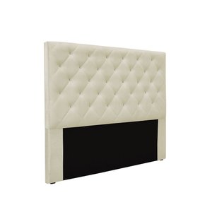 Cabeceira Queen 160cm Paris Veludo Bege - Lucadi Home
