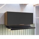 Ver imagem 1 de Armário Aéreo 1 Porta Basculante 70cm Veneza Modulada Cinza/Mel/Grafite