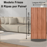 Painel Ripado Frieze Nogueira 2750 X 455 X 9mm - Caixa com 4 Paineis Totalizando 5m2 - 2