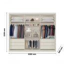 Ver imagem 3 de Guarda Roupa Casal Ripado 3 Portas 6 Gavetas e Espelho Central - Athenas - Móveis Europa
