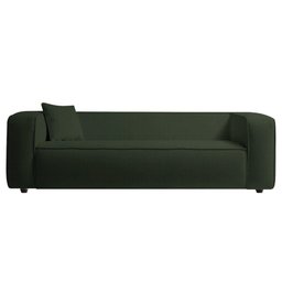 Sofá 3 Lugares 200cm Orgânico Luxo Recepção Cecília Linho Verde - 3