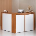 Ver imagem 2 de Balcão de Atendimento Recepção 135cm Corp A06 Freijó/branco - Mpozenato