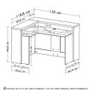 Ver imagem 4 de Balcão de Atendimento Recepção 135cm Corp A06 Freijó/branco - Mpozenato