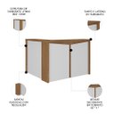 Ver imagem 3 de Balcão de Atendimento Recepção 135cm Corp A06 Freijó/branco - Mpozenato
