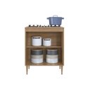 Ver imagem 3 de Armário Balcão para Cooktop 2 Portas 70cm Veneza Modulada Cinza/Mel/Grafite