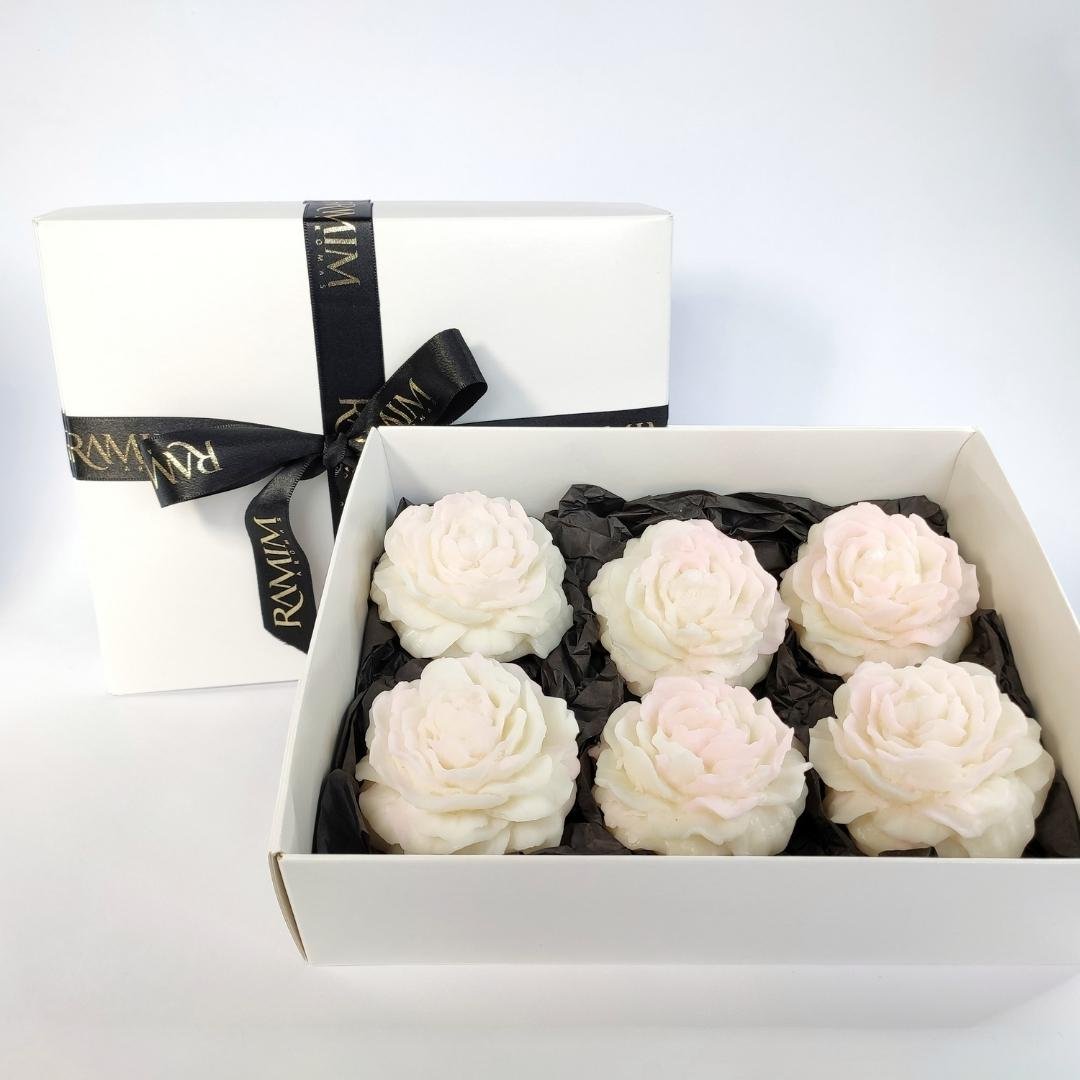 Flowers Box Candle - Conjunto Velas Jantar Ramim Aromas - 2