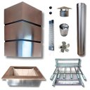 Ver imagem 1 de Kit Completo Coifa Box Inox 80 x 60 + Braseiro 50x40 + Grill