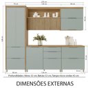 Ver imagem 7 de Cozinha Modulada 5 Peças 7 Portas 6 Gavetas Ripado Marquesa 100 Mdf
