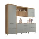 Ver imagem 6 de Cozinha Modulada 5 Peças 7 Portas 6 Gavetas Ripado Marquesa 100 Mdf