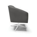Ver imagem 6 de Poltrona Sala Decorativa Stella Base Giratória Cromada Sintético D03 - D’Rossi