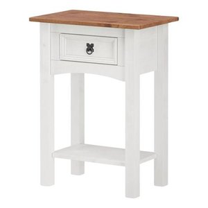 Aparador Branco 1 Gaveta Madeira Maciça:branco