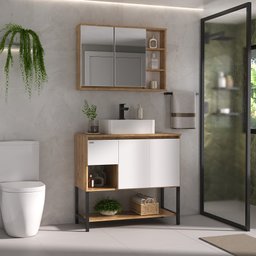 Conjunto para Banheiro Apollo 90 Pés- Fabribam Gabinetes - 1
