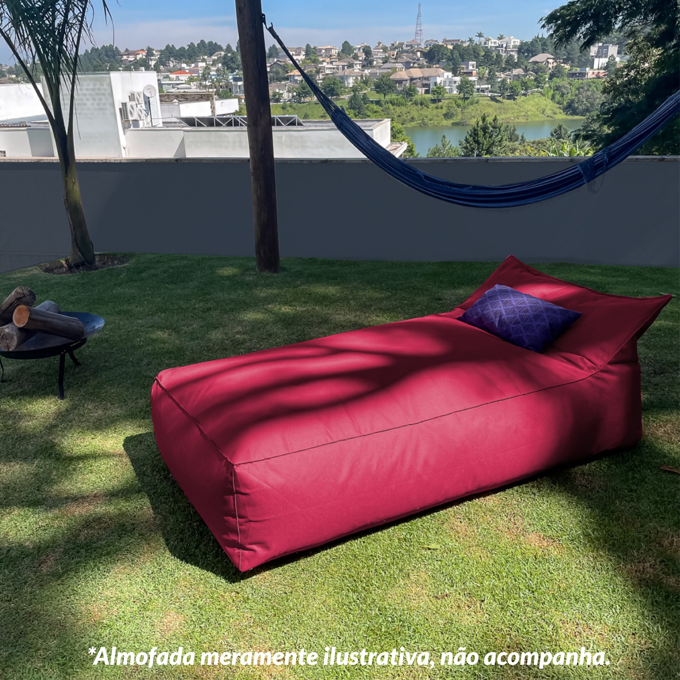 Puff Espreguiçadeira Gigante Longa Jardim Varanda Piscina Por do Sol Proteção Raio UV Secagem rápida - 7