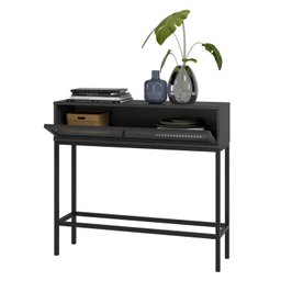 Aparador 1 Porta de Vidro Canelado Aço Euforia Yescasa - 3