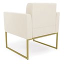 Ver imagem 5 de Poltrona Elisa Veludo Base Metálica Industrial Dourado - D'Rossi Verde
