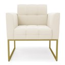 Ver imagem 3 de Poltrona Elisa Veludo Base Metálica Industrial Dourado - D'Rossi Verde