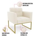 Ver imagem 6 de Poltrona Elisa Veludo Base Metálica Industrial Dourado - D'Rossi Verde