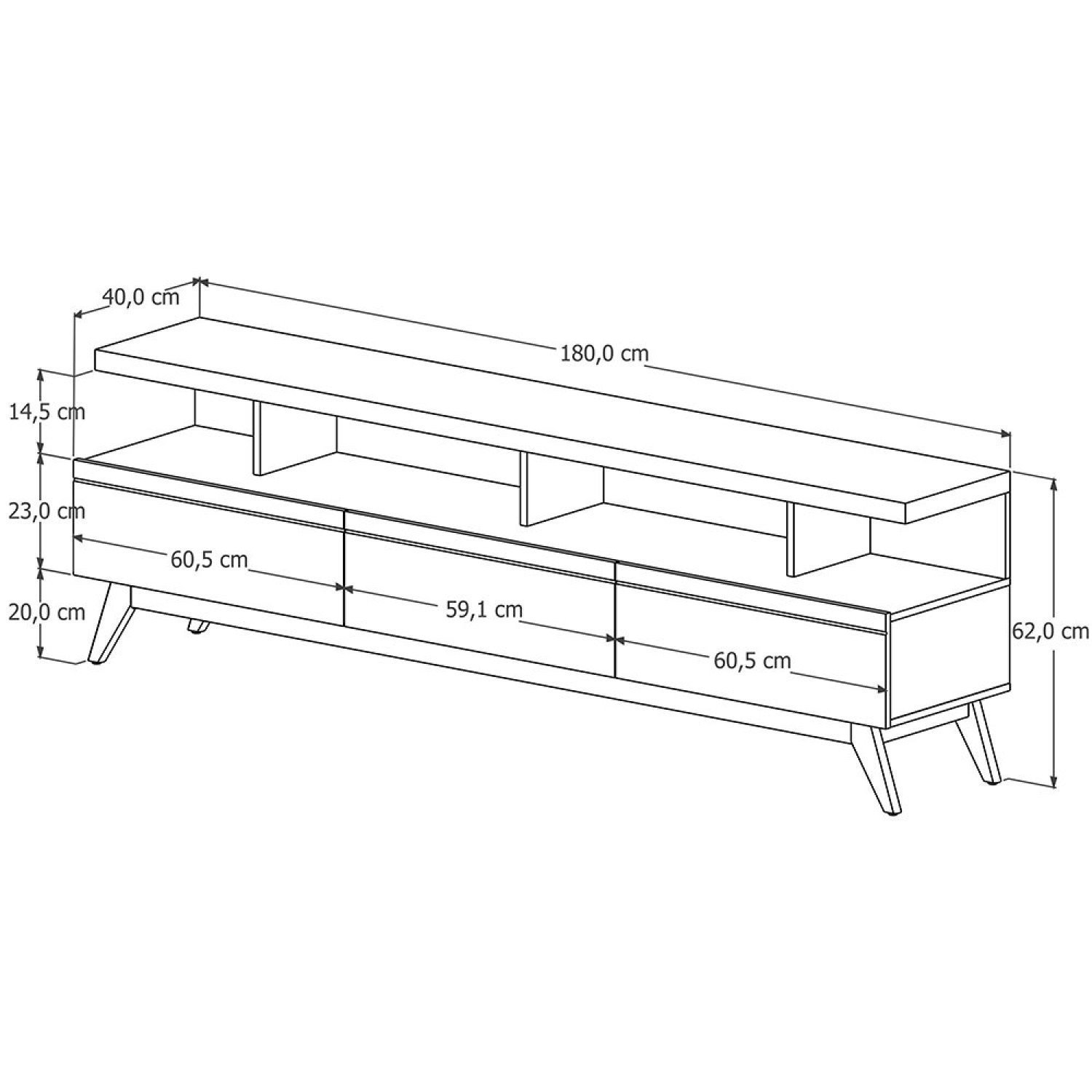 Rack Vivare Wood com Painel Ripado para TV até 72 Polegadas Classic - 3