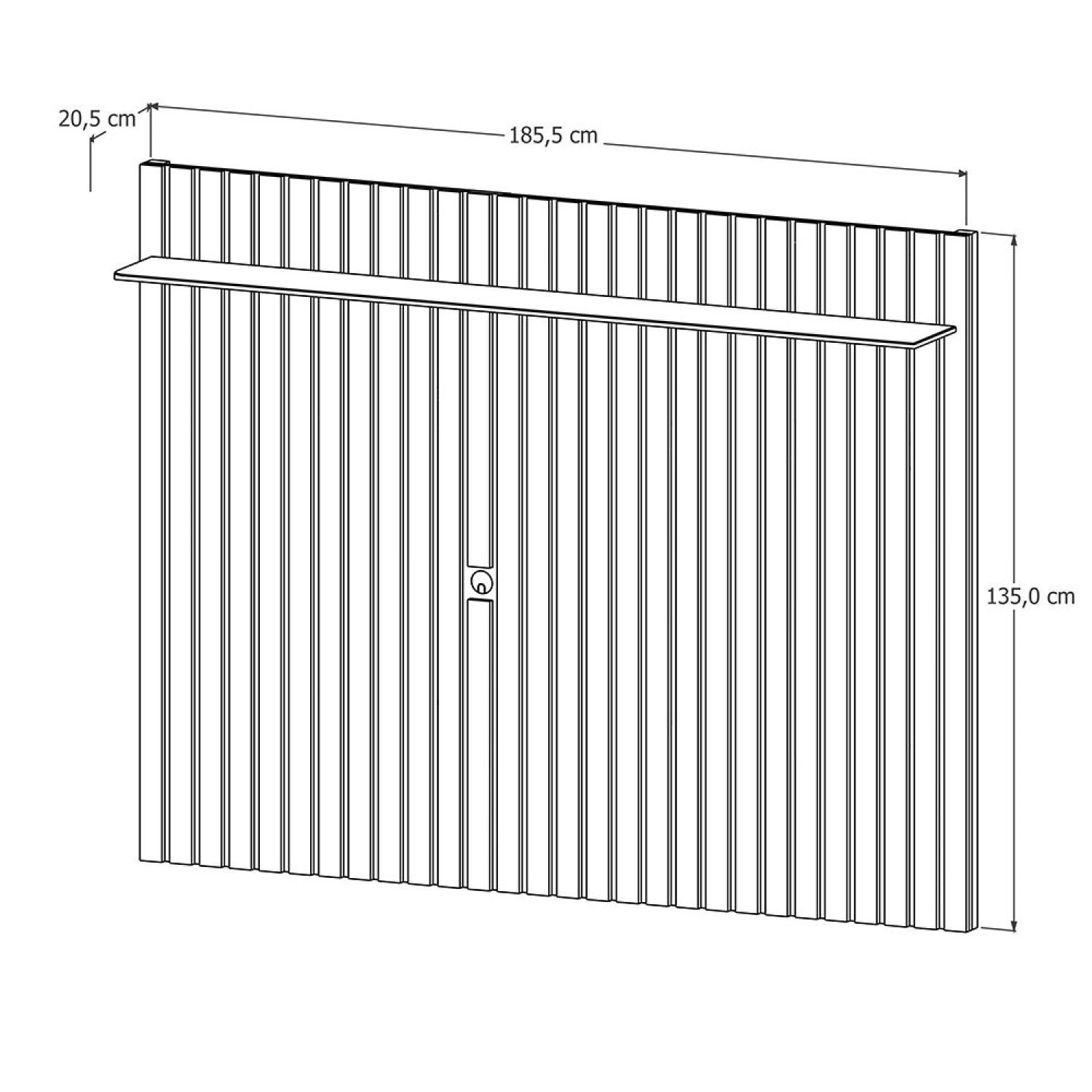 Rack Vivare Wood com Painel Ripado para TV até 72 Polegadas Classic - 4