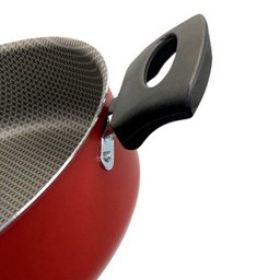 Frigideira Enjoy Reta 24cm com Tampa de Vidro e Alça - Vermelha - 3