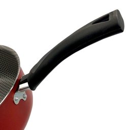Frigideira Enjoy Reta 24cm com Tampa de Vidro e Alça - Vermelha - 4