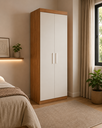 Ver imagem 1 de Guarda Roupa Genova Módulo de 2 Portas Freijo com Off White Batrol