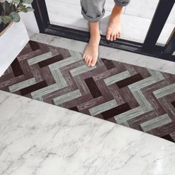 Passadeira em Manta Vinilico Similar Laminado 0,50x4,00 Mosaico Marrom - 4