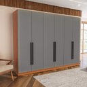 Ver imagem 1 de Guarda Roupa Casal 242,1cm com 6 Portas e 4 Gavetas 240834 Valência Politorno Móveis