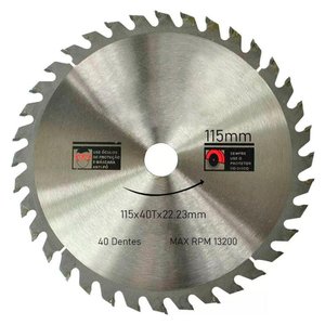 Kit 2 Discos de Serra Circular com 40 Dentes 4-1/2 115mm para Madeira
