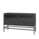 Ver imagem 3 de Buffet 2 Portas de Vidro Canelado Aço Euforia Yescasa