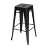 Banqueta Tolix Iron Design Industrial 76 Cm Aço Cozinha Bar Bistrô Bancada - Preta - 1