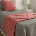 Ver imagem 3 de Peseira Drapeada Veludo Luxo 1,60x0,50m Dupla Face Cama Solteiro Rosa Coral