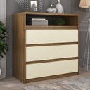 Ver imagem 1 de Cômoda 3 Gavetas 1 Nicho 100% MDF Gales