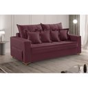 Ver imagem 1 de Sofá 3 Lugares Beny 200cm com Almofadas e Pés de Madeira