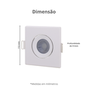 Ver imagem 3 de Lâmpada Spot Led Quadrada Bivolt 11,2x11,2cm 10w Potência 800 Lúmens Durín