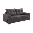 Ver imagem 6 de Sofá 3 Lugares Beny 200cm com Almofadas e Pés de Madeira