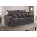 Ver imagem 1 de Sofá 3 Lugares Beny 200cm com Almofadas e Pés de Madeira