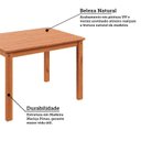 Ver imagem 6 de Conjunto Mesa 110cm Retangular e 4 Cadeiras de Madeira Maciça para Área Gourmet Valenza Yescasa